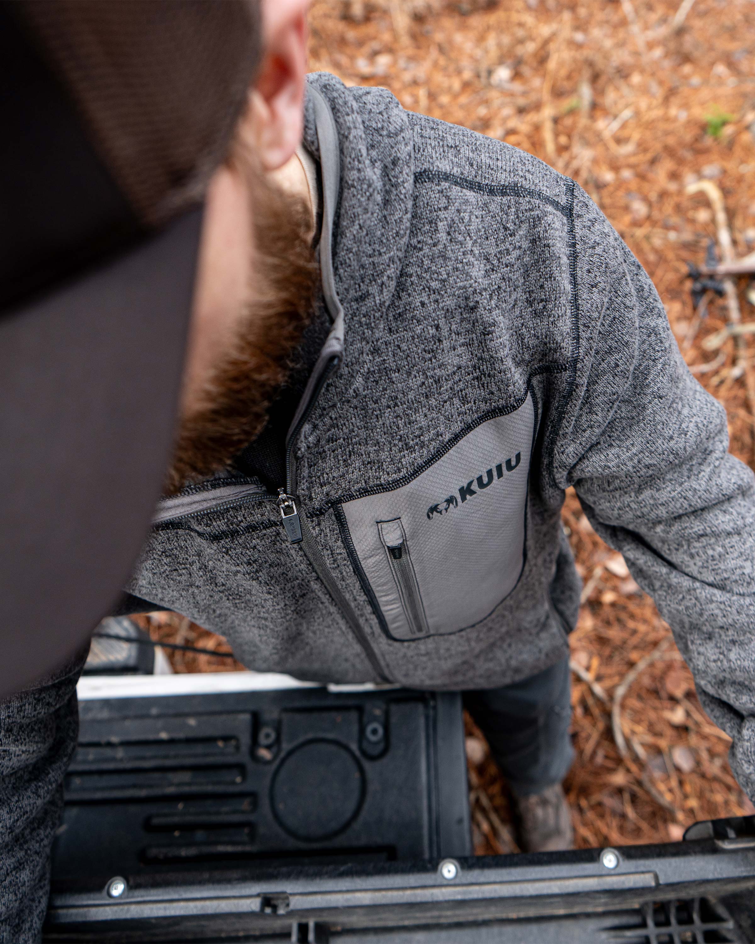 Base Camp Hooded Sweater | Charcoal Heather - Image 5