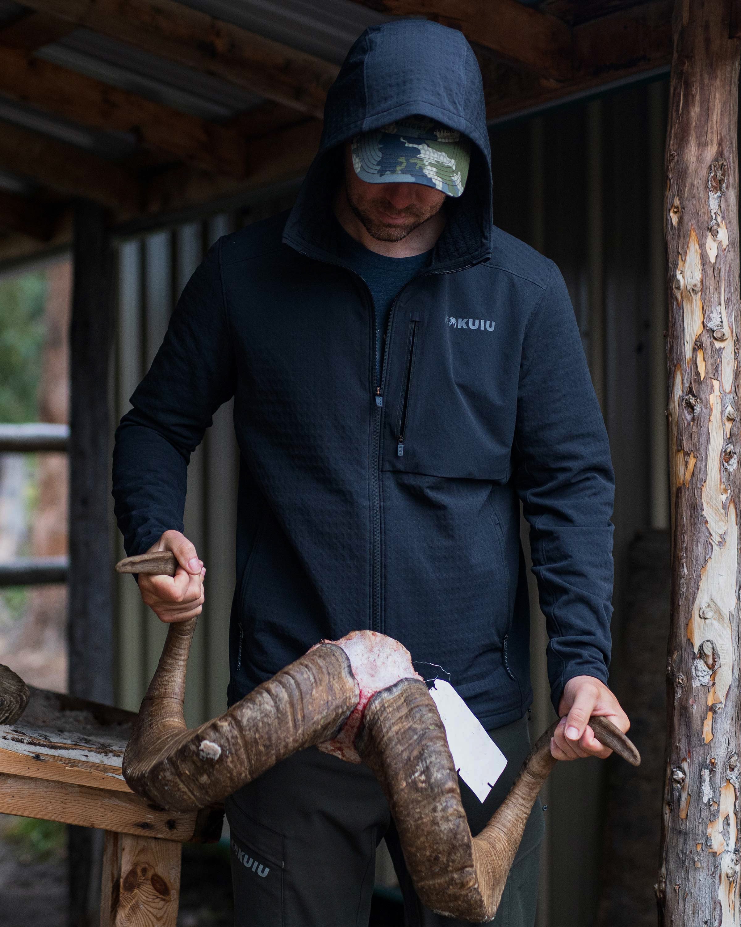 Blockfield Fleece Hoodie | Black - Image 6