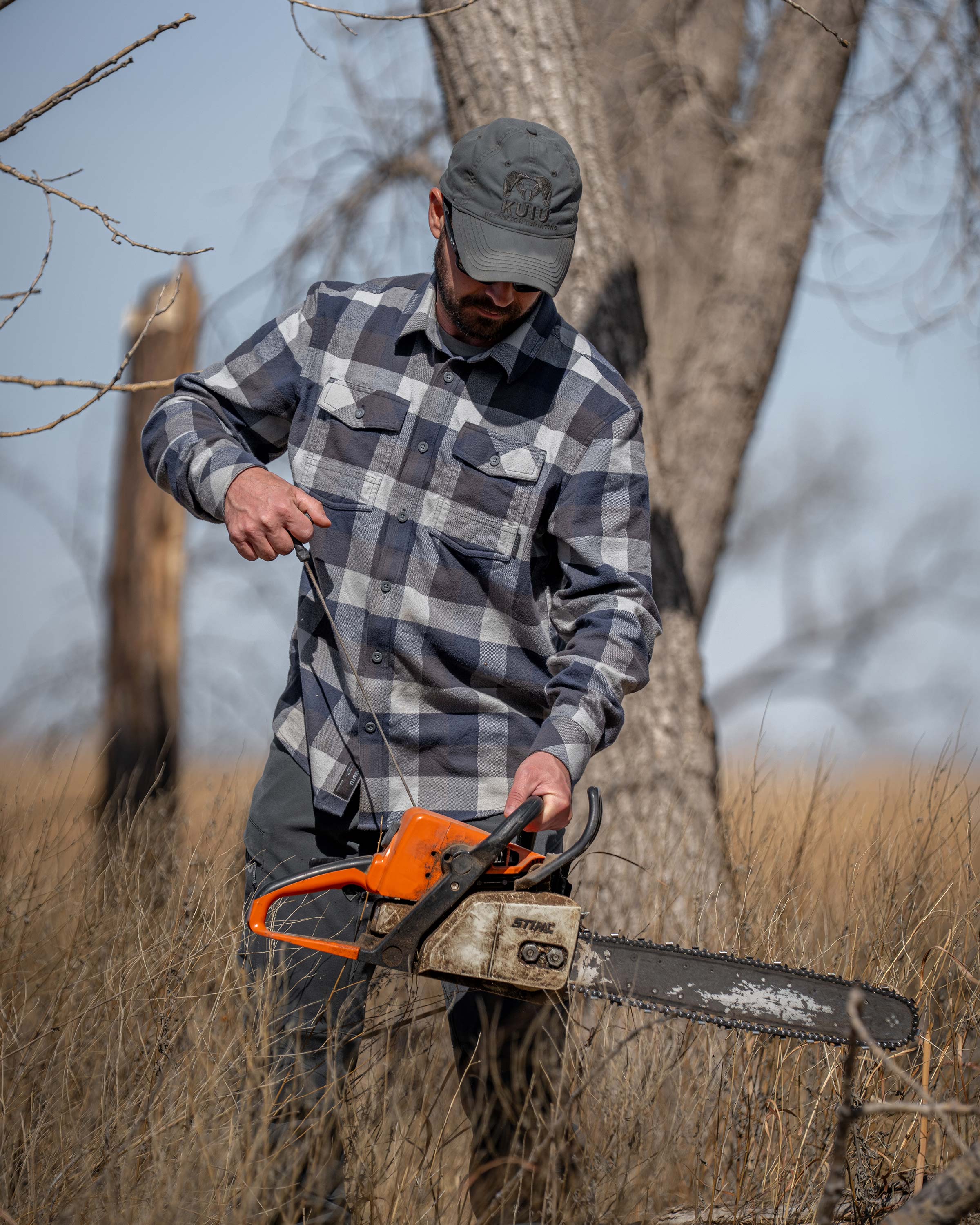 Field Flannel Shirt | Steel Blue Trio - Image 5