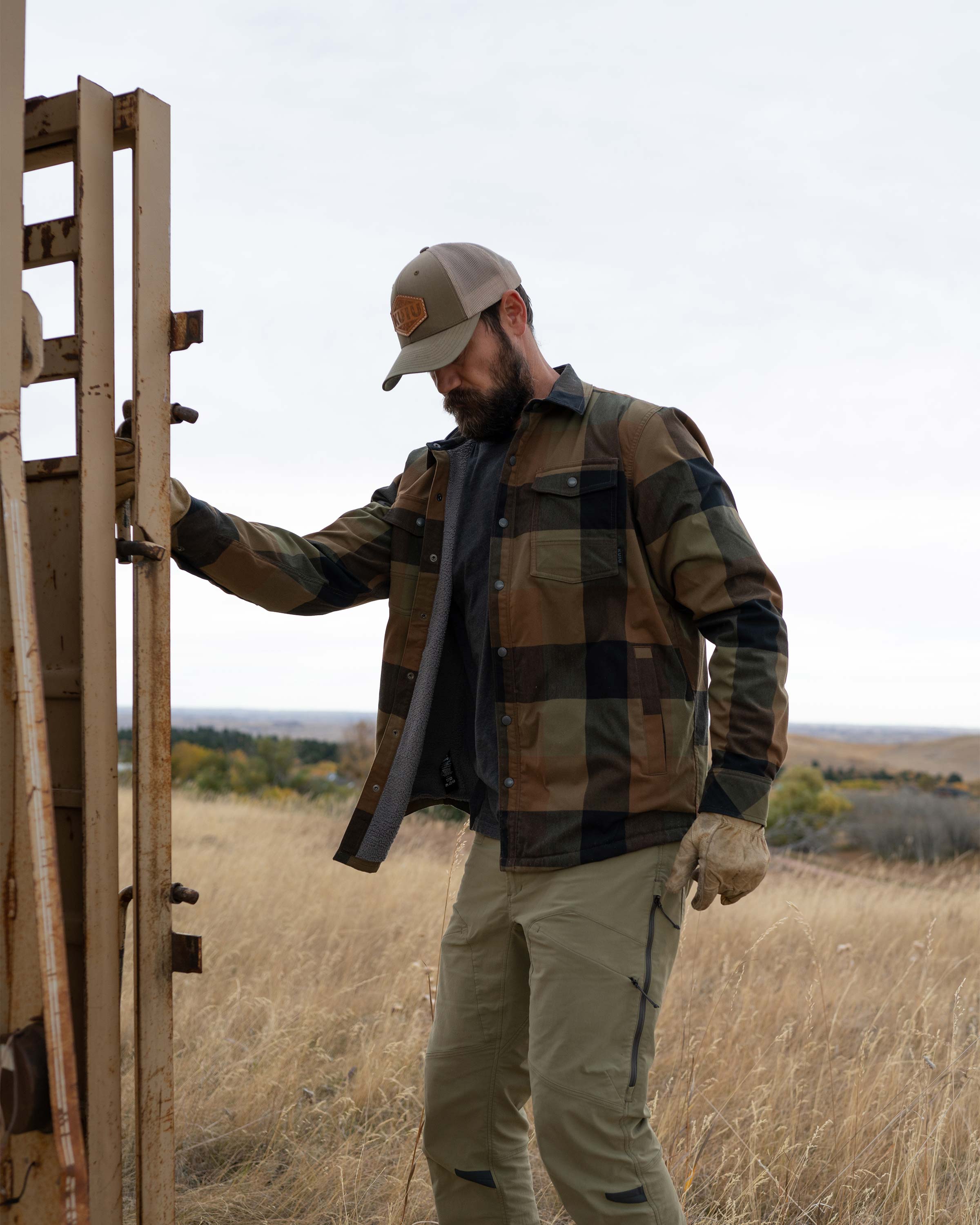 Field Flannel Fleece Shirt Jacket | Valo Plaid - Image 6